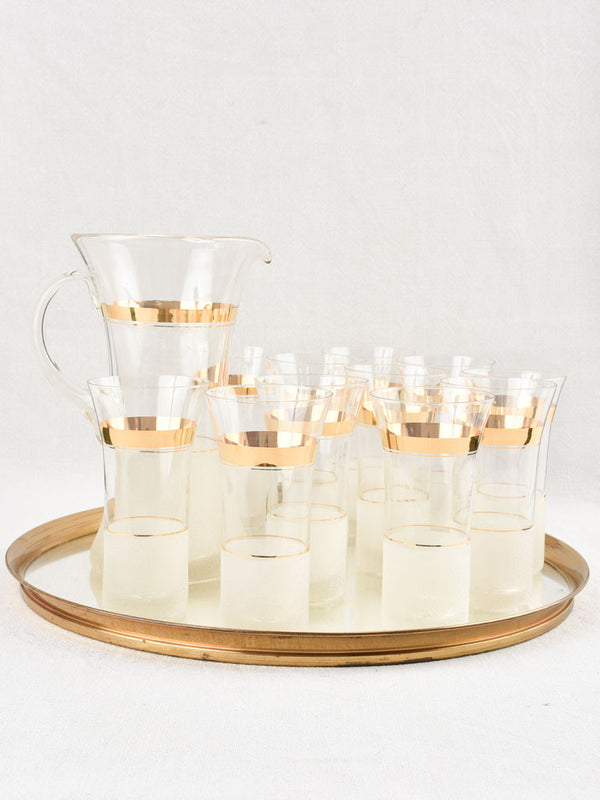1930s pitcher, glasses and tray
