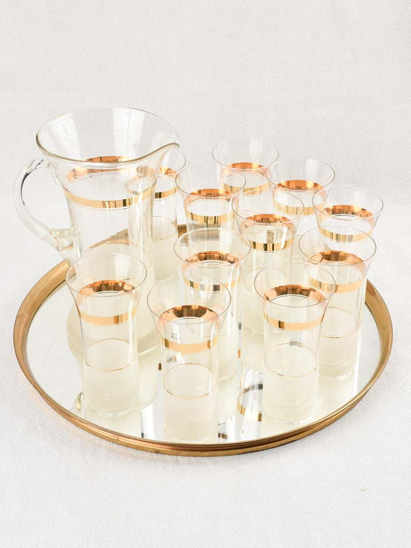 1930s pitcher, glasses and tray