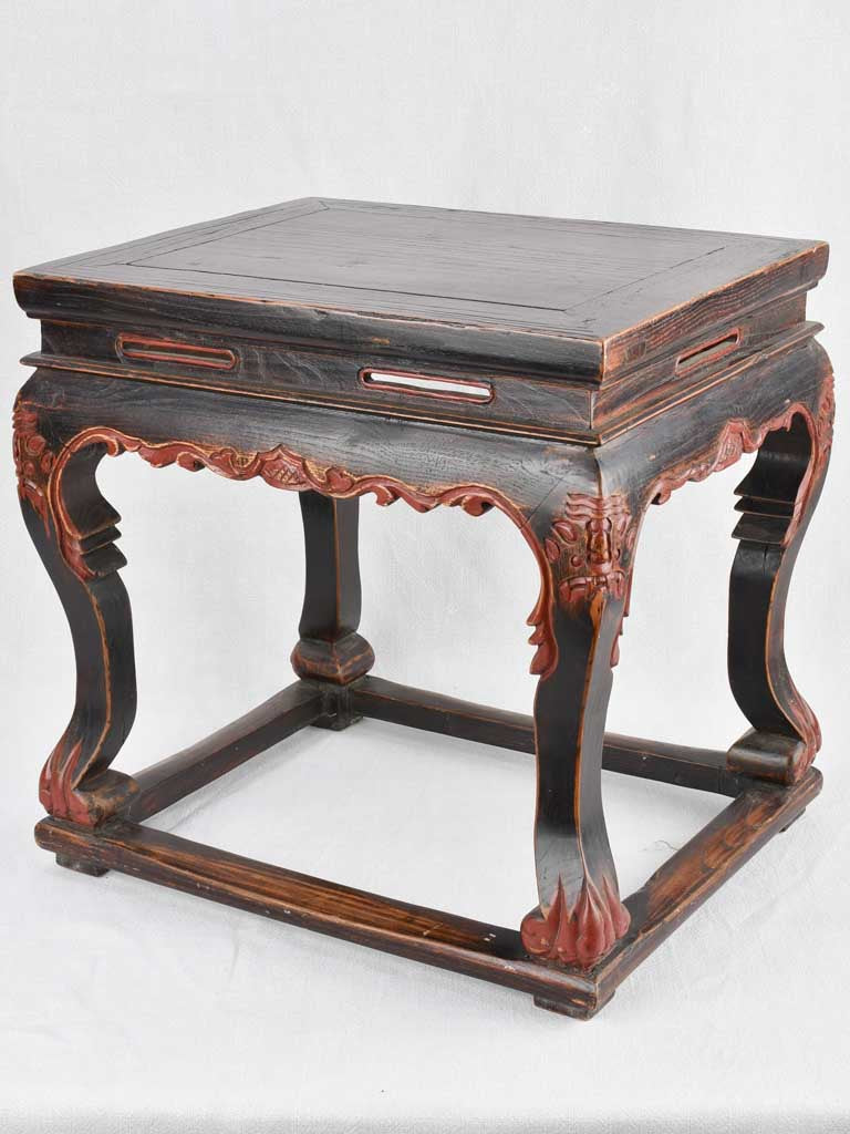 Antique black and red nightstands