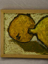 Three lemons - Caroline Beauzon - pastel on craft paper 17¼" x  7½"