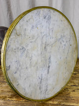 19th Century French marble and cast iron bistro table - round