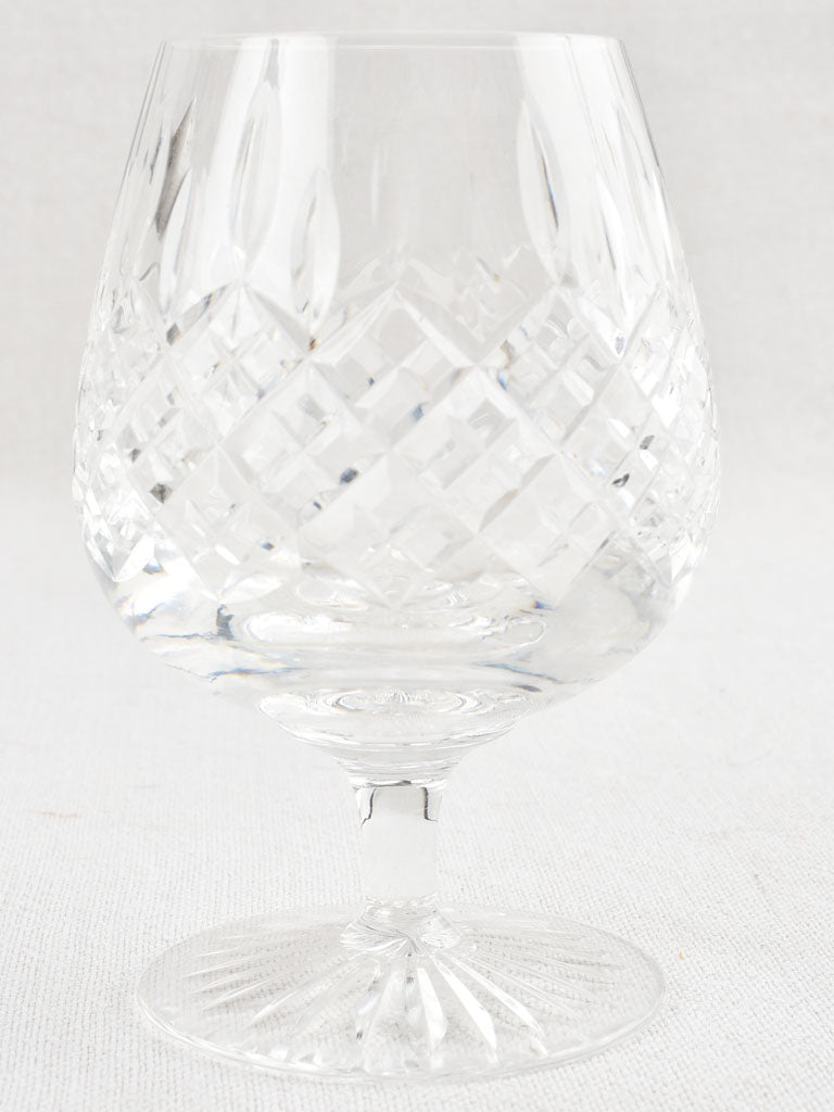 Set of 6 vintage crystal cognac glasses 5½" Chez Pluie