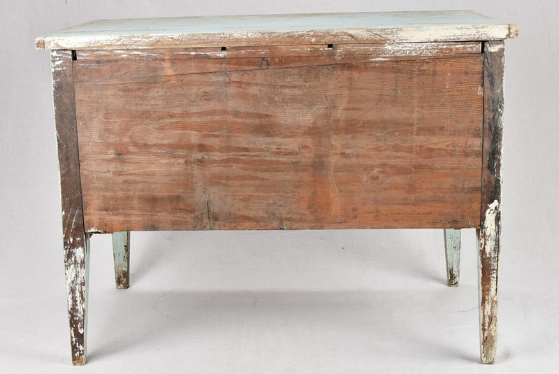 19th century two drawer commode with blue patina