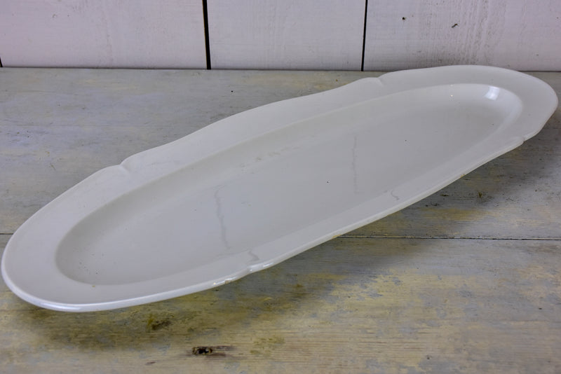 Very long antique French Fish platter - porcelain