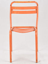 Set of 10 Tolix chairs from the 1950s with orange patina