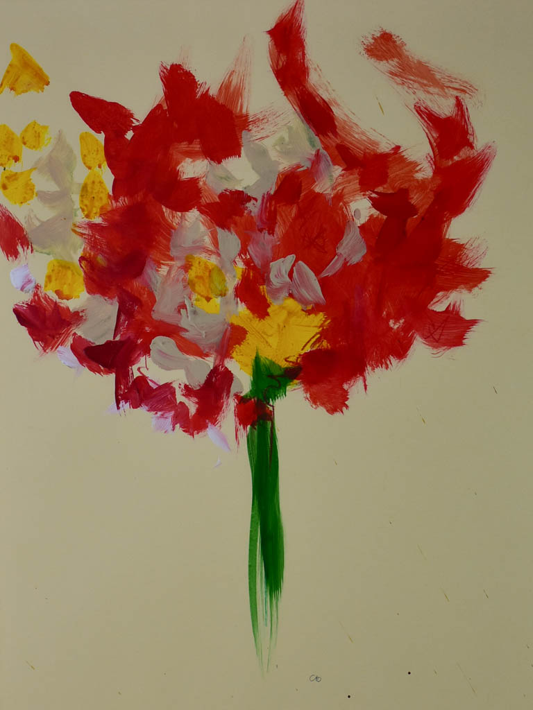 Bouquet 2 - Caroline Beauzon - oil on paper 20" x 26"