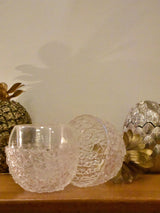 Transparent pineapple ice bucket with gold top