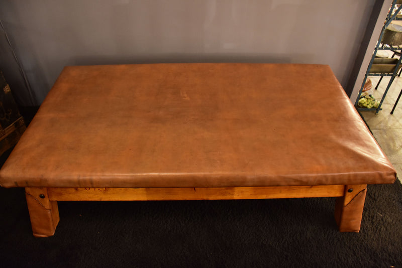 Extra-large leather coffee table (previously used for gymnastics)