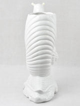White sculptural snail vase, vintage