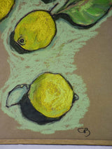Lemons still life - Caroline Beauzon - pastel on craft paper 24½" x 34¼"