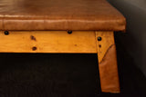 Extra-large leather coffee table (previously used for gymnastics)