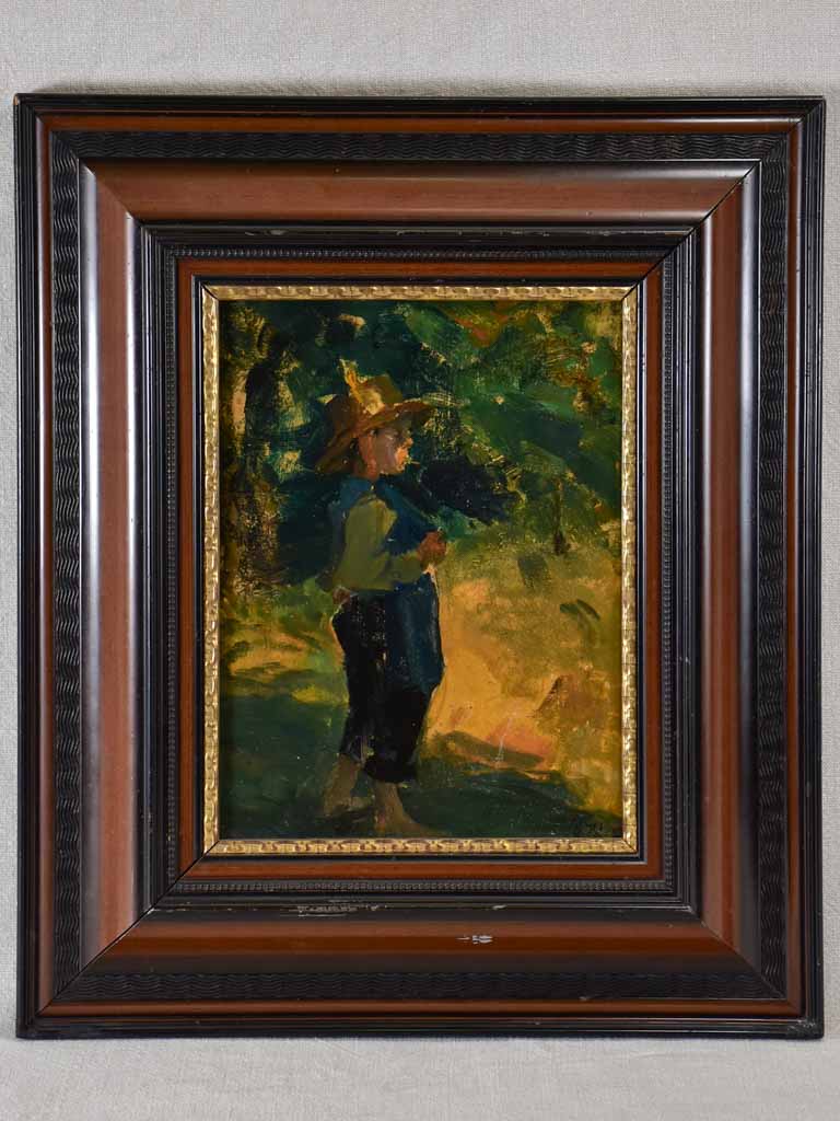 Historic Philipp Helmer Shepherd Oil Painting