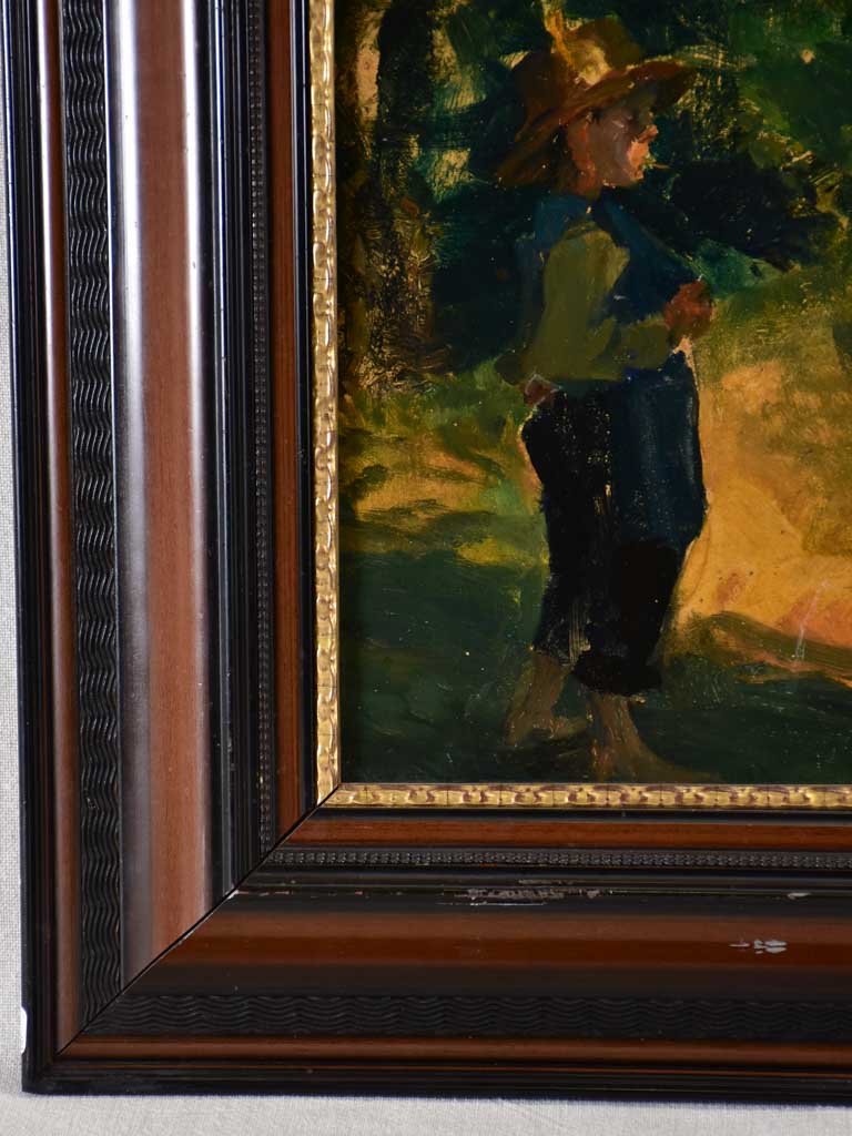 Authentic Early Century Oil Illustration