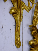 Set of five giltwood wall sconces