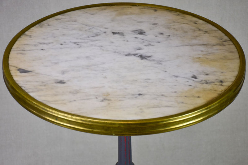 Marble and cast iron bistro table - 1930's