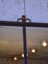 Rustic French mirror made with salvaged iron frames