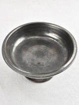 Small vintage Vallauris footed bowl with black glaze - Jean Marais 11"