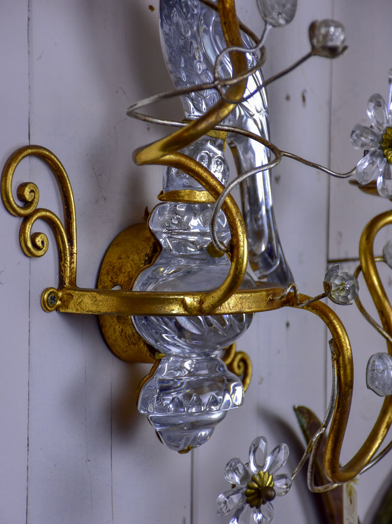 Pair of Parrot wall sconces in the style of Maison Baguès