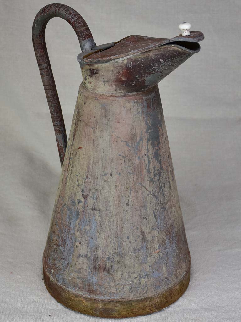 Early twentieth century French water pitcher with lid 18"