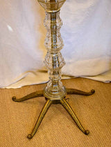 Late 19th Century crystal and bronze floor lamp 72¾"