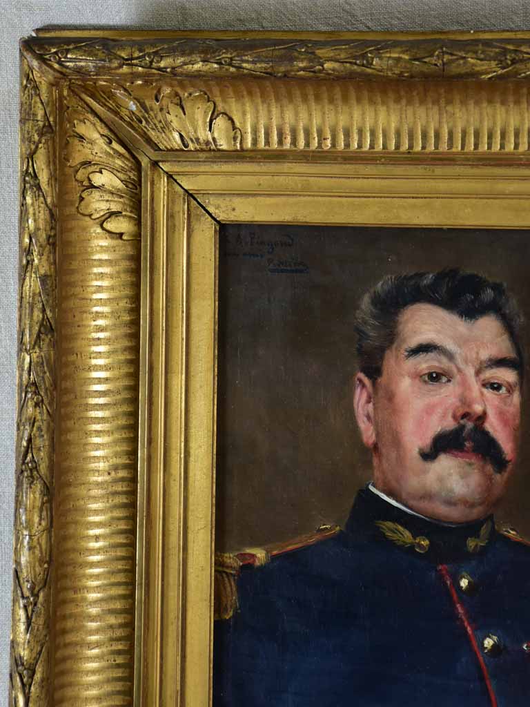 Military portrait "campagne du mexique" by Jean-Paul Marie Saïn (1853-1908) - oil on canvas 19" x 21¾"
