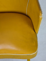 1940's Italian desk armchair with mustard upholstery