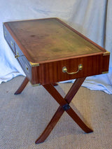 Petite 1930's French desk - mahogany with leather 22" x 42¼"