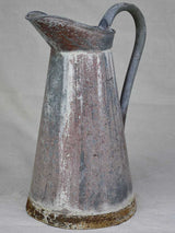 Early twentieth century French water pitcher - zinc 14¼"