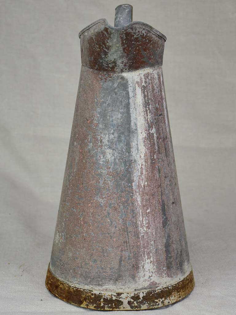 Early twentieth century French water pitcher - zinc 14¼"