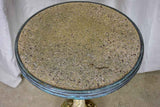 Antique French bistro table with cast iron base