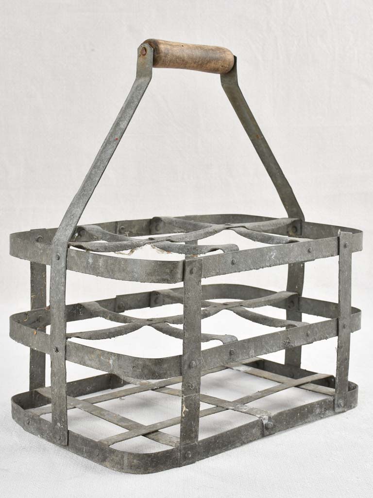 Antique French bottle carrier