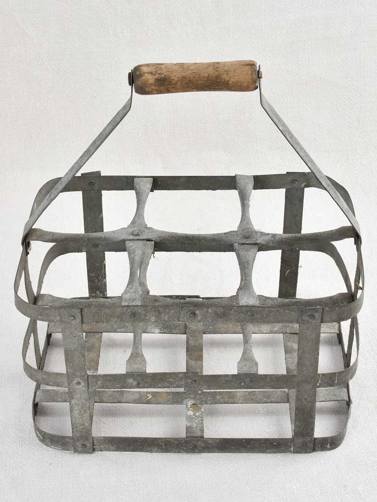 Antique French bottle carrier