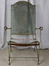 Antique French garden armchair - metal mesh
