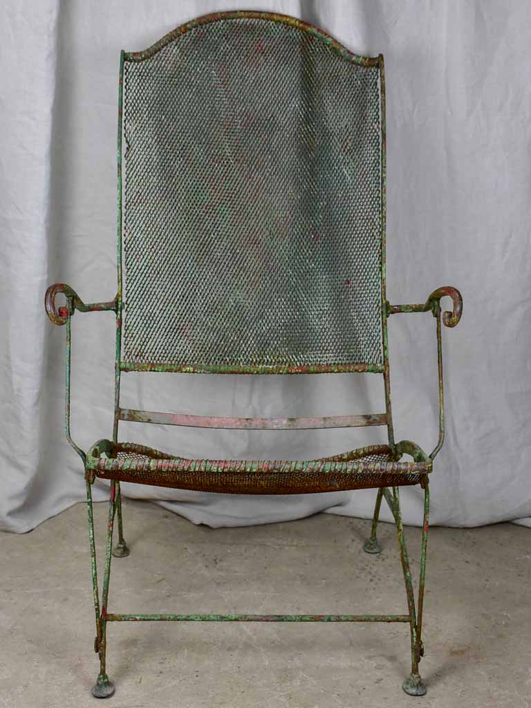 French veranda armchair with mesh seat