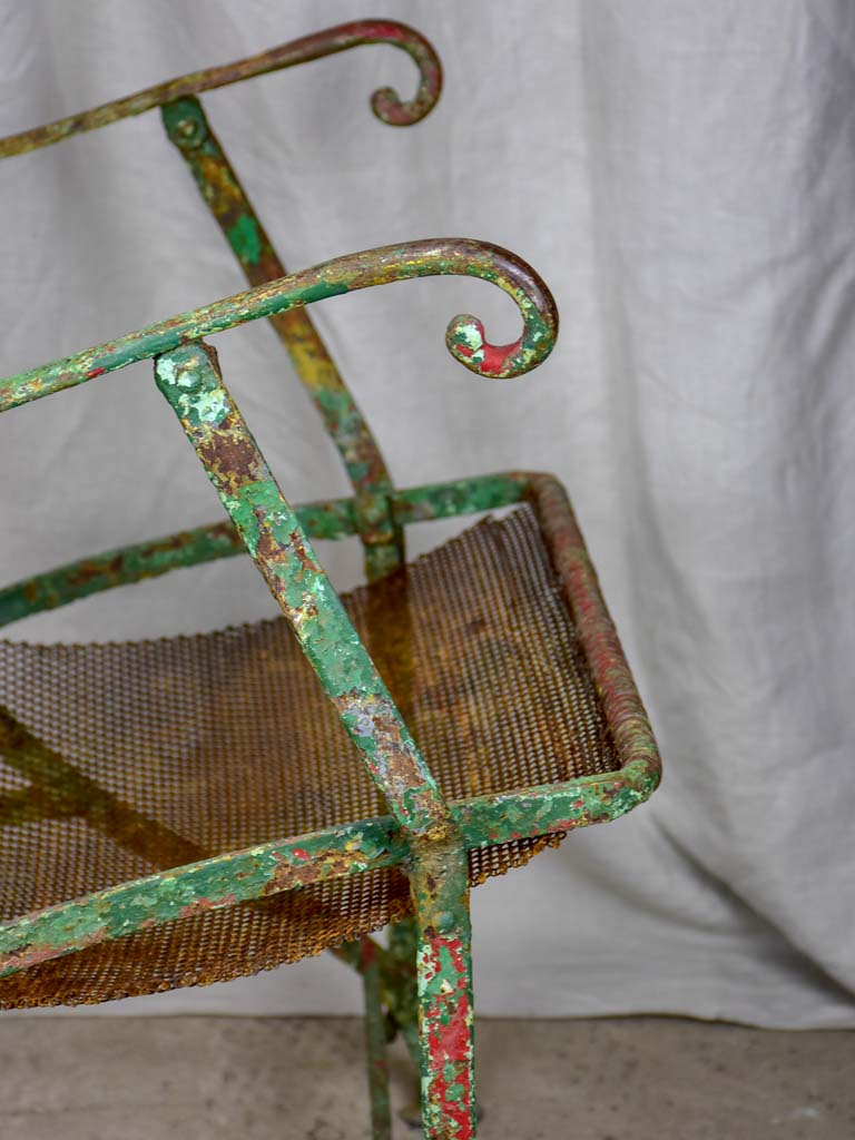 Vintage French chair with mesh backrest