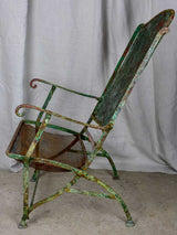 Antique French garden armchair - metal mesh
