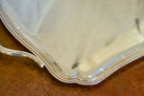 Early 20th Century silver plate serving tray with handles 21¼" x 14½"