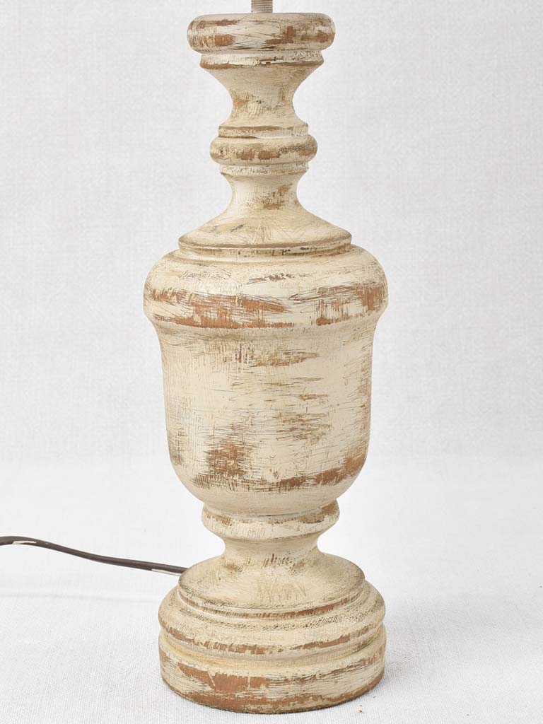 Vintage French lamp with wooden base 2/3 - 20¾"