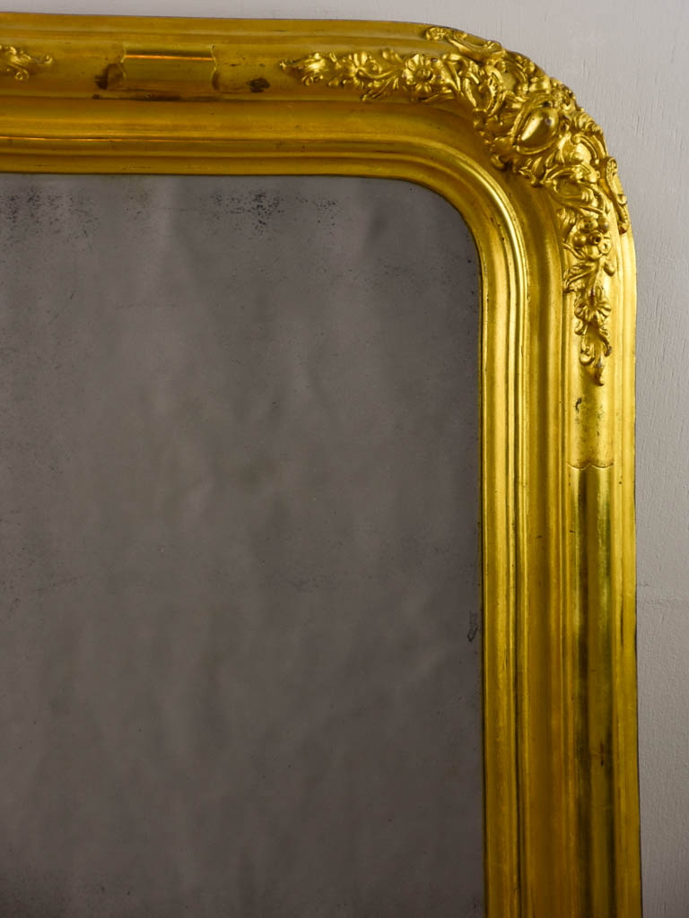 19th-century French gilded mirror 17¼" x 25½"