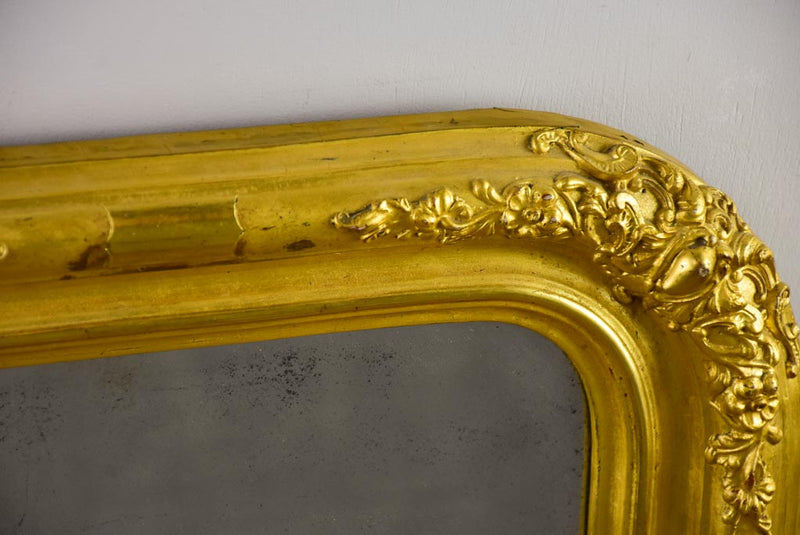 19th-century French gilded mirror 17¼" x 25½"