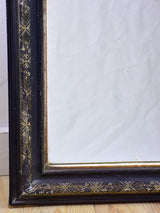 Napoleon III mirror with black decorative frame 22"x 29½"