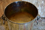 Antique French champagne bucket with lion’s head handles