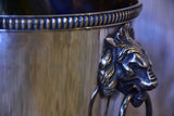Antique French champagne bucket with lion’s head handles