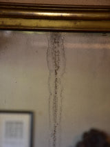 Antique French bistro mirror with brass frame