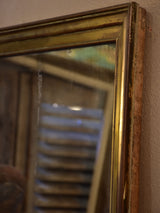 Antique French bistro mirror with brass frame
