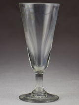 Rare set of 12 blown glass champagne flutes from the early 20th century
