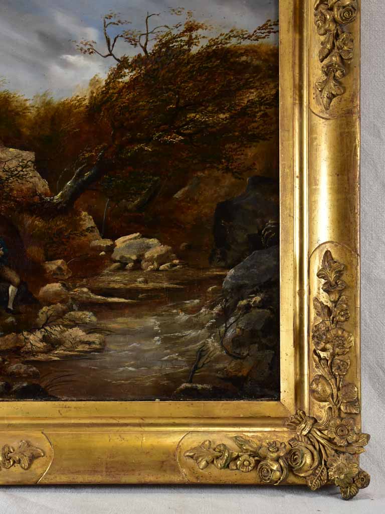 Rich antique oil painting by Latour