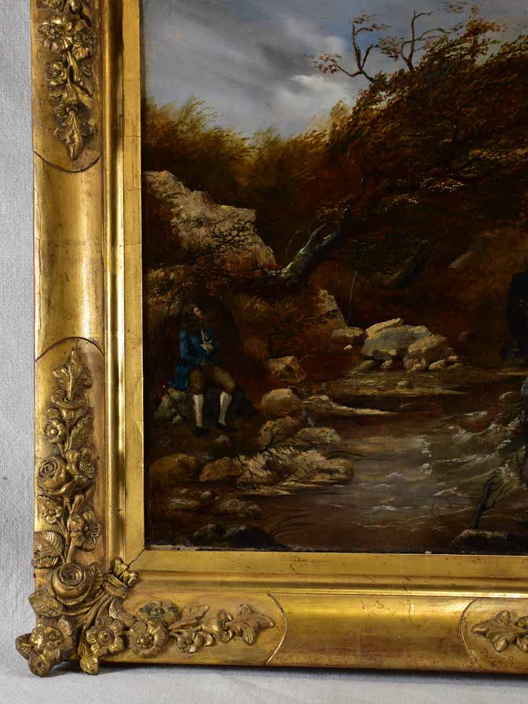 Detail-oriented romantic landscape oil canvas