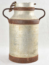 Antique French milk canister - metal 21¼"