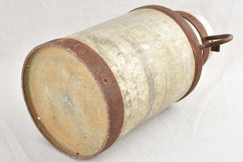 Antique French milk canister - metal 21¼"